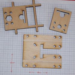 Pieces used to make the X Axis 180 plate.