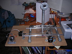 The finished frame with axis attached