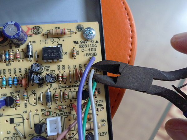 Cables should be cut right at the PCB level.