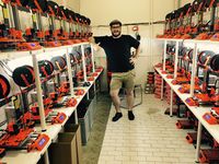 Josef Prusa at Prusa Research offices
