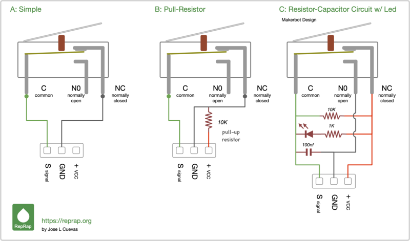 Mechanical Endstop Reprap, Limit Switch Wiring Diagram Arduino